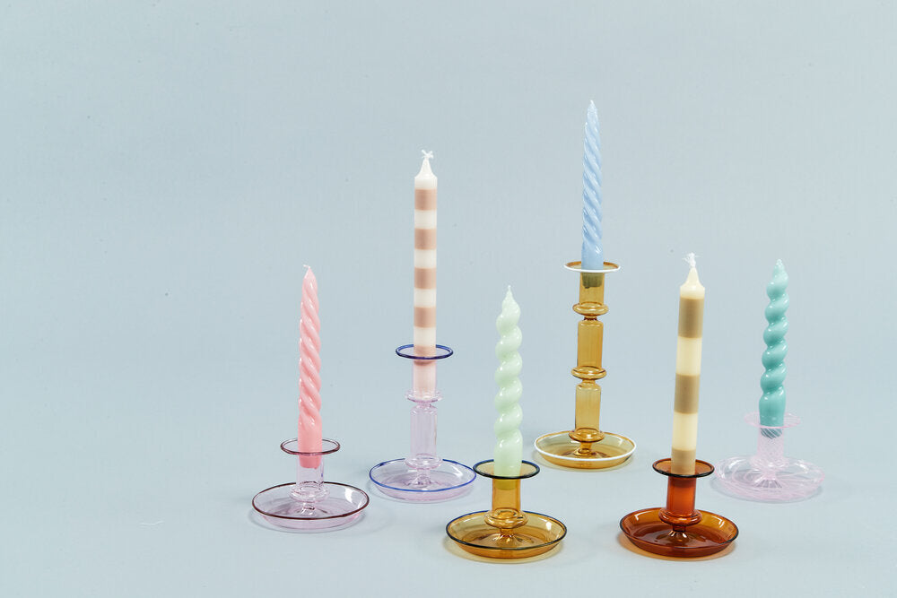 HAY Flare lysestage i medium - pink - Bahne